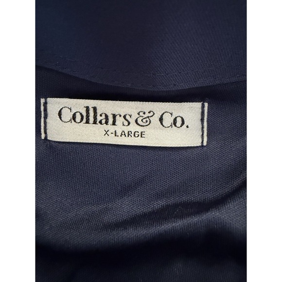 Collars & Co Polo Shirt Men XLarge Performance Blue Stiff Dress Collar NWT - Picture 6 of 12